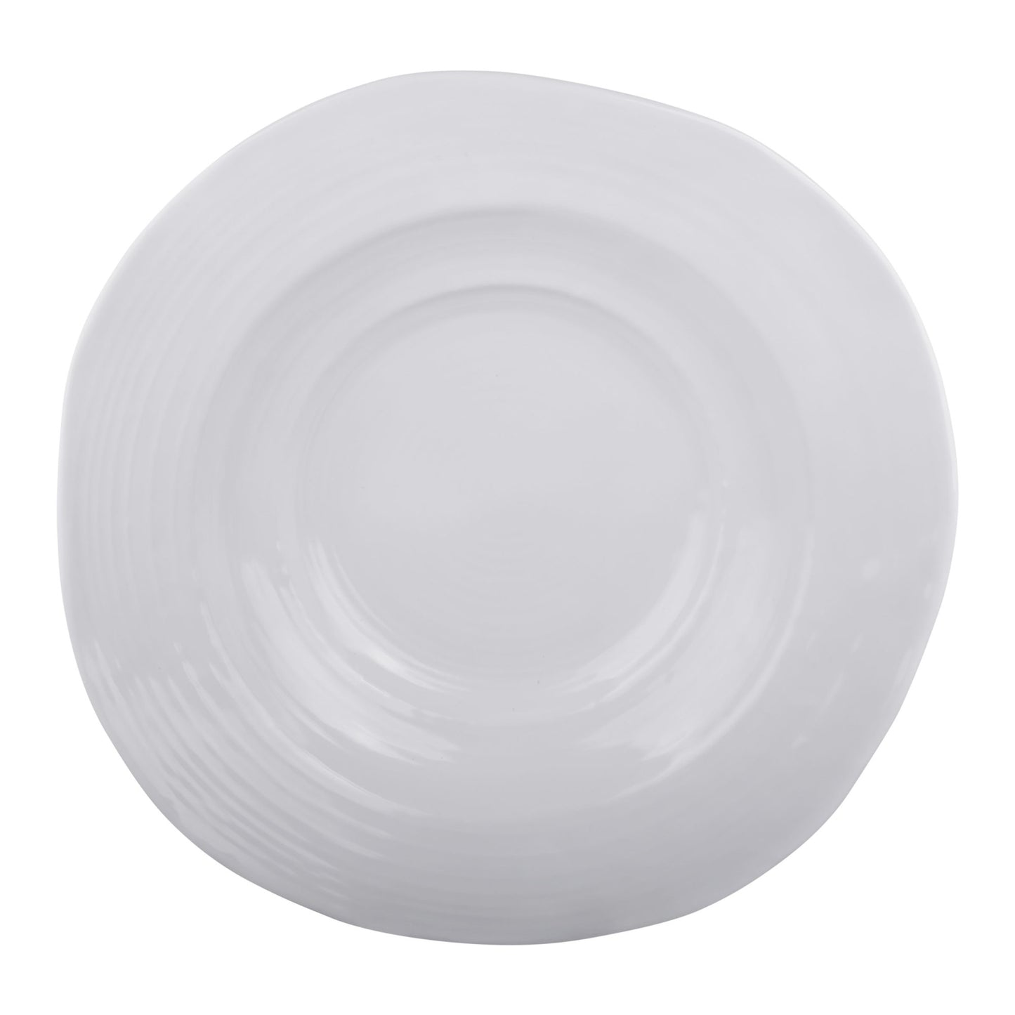 Melamine Irregular Round Serving Bowl - White