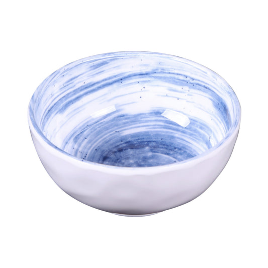Melamine Round Bowl - Navy Design