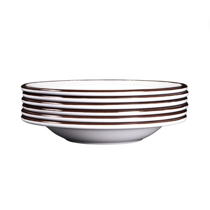 Melamine Round Crackle Pasta/Soup Bowl - White