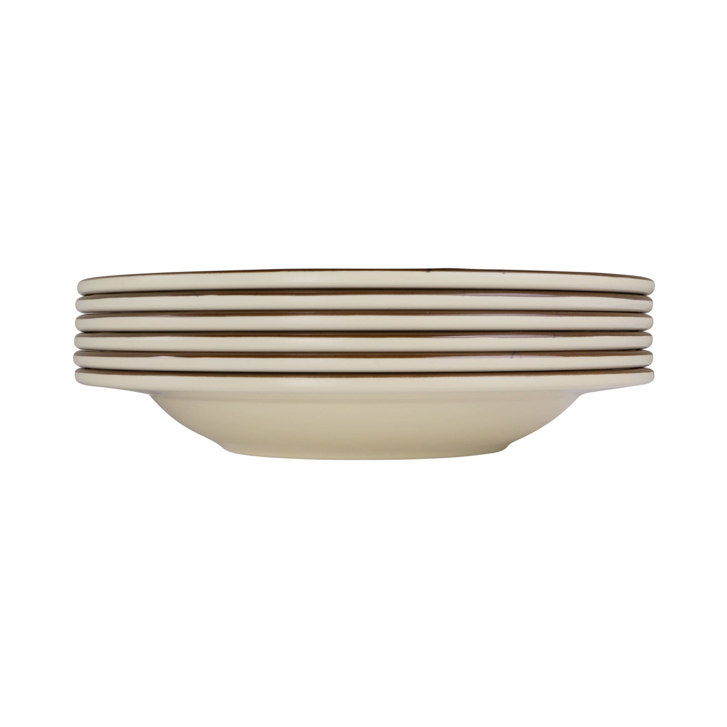 Melamine Round Crackle Pasta/Soup Bowl - Vanilla
