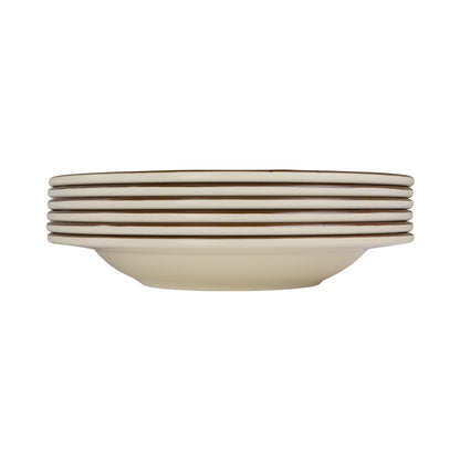 Melamine Round Crackle Pasta/Soup Bowl - Vanilla