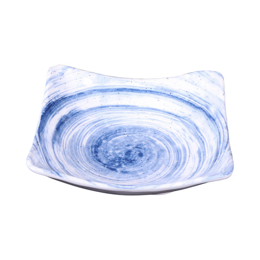 Melamine Square Bowl - Navy Design