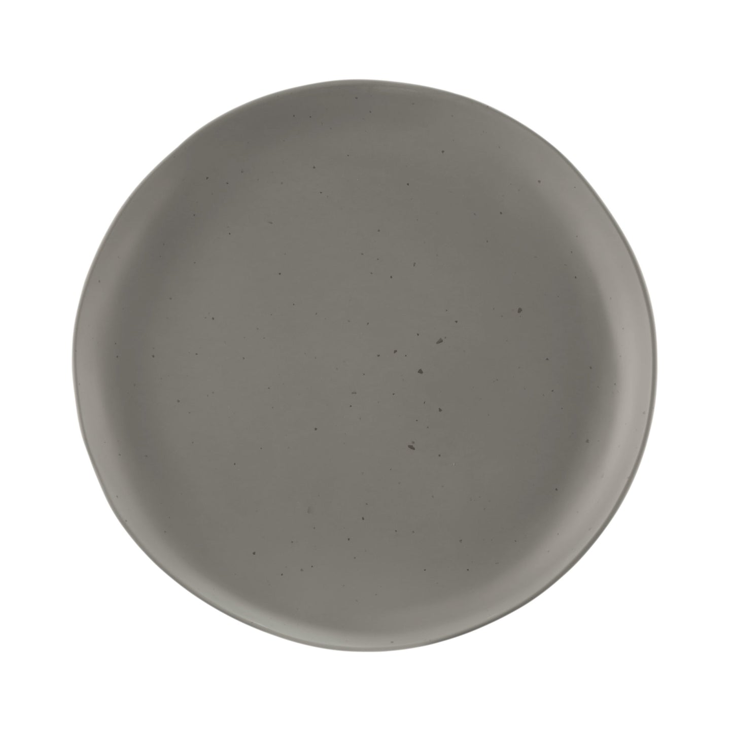 Melamine Round Plate - Dark Gray w/ Speckle