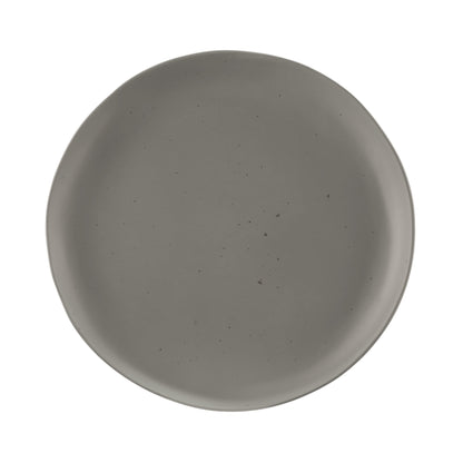 Melamine Round Plate - Dark Gray w/ Speckle