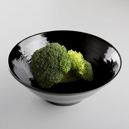 Melamine Bowl - Black Matte Finish Outside/Black Gloss Finish Inside