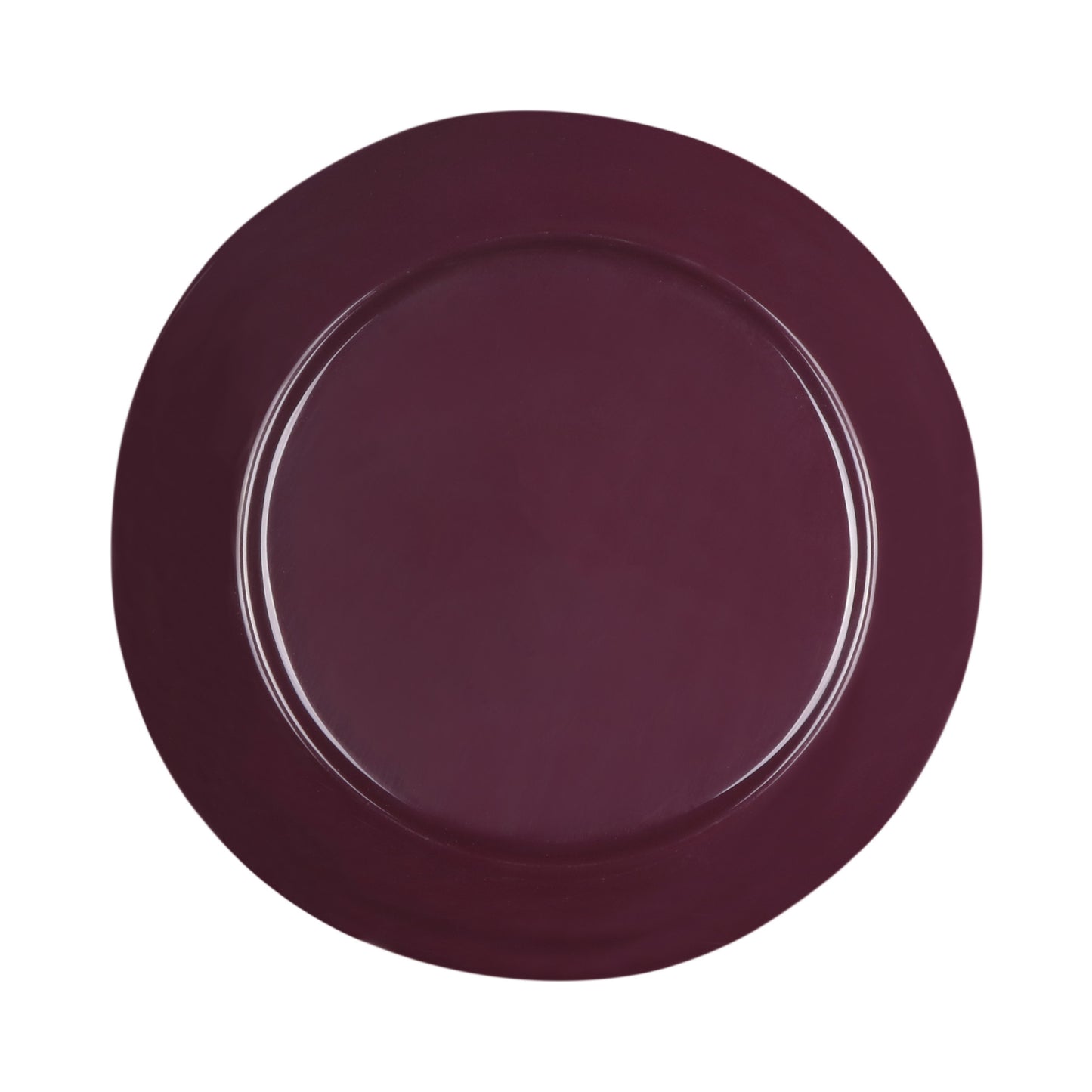 Melamine Round Plate - Purple Glaze