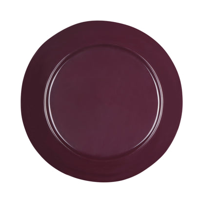 Melamine Round Plate - Purple Glaze
