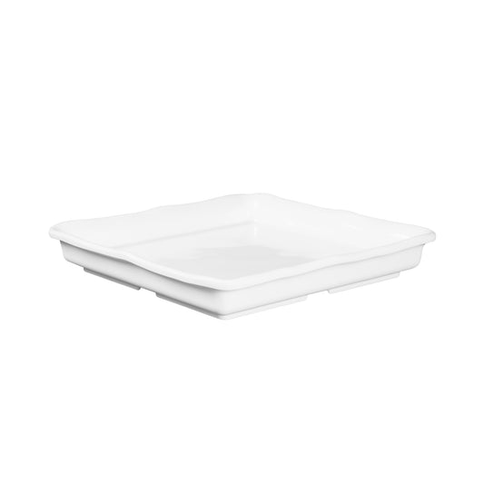 Melamine Square Organic Tray - White