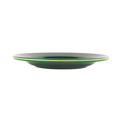 Melamine Round Plate - Green Glaze