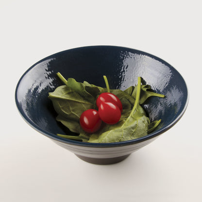 Melamine Bowl - Aubergine Matte Finish Outside/Lapis Gloss Finish Inside
