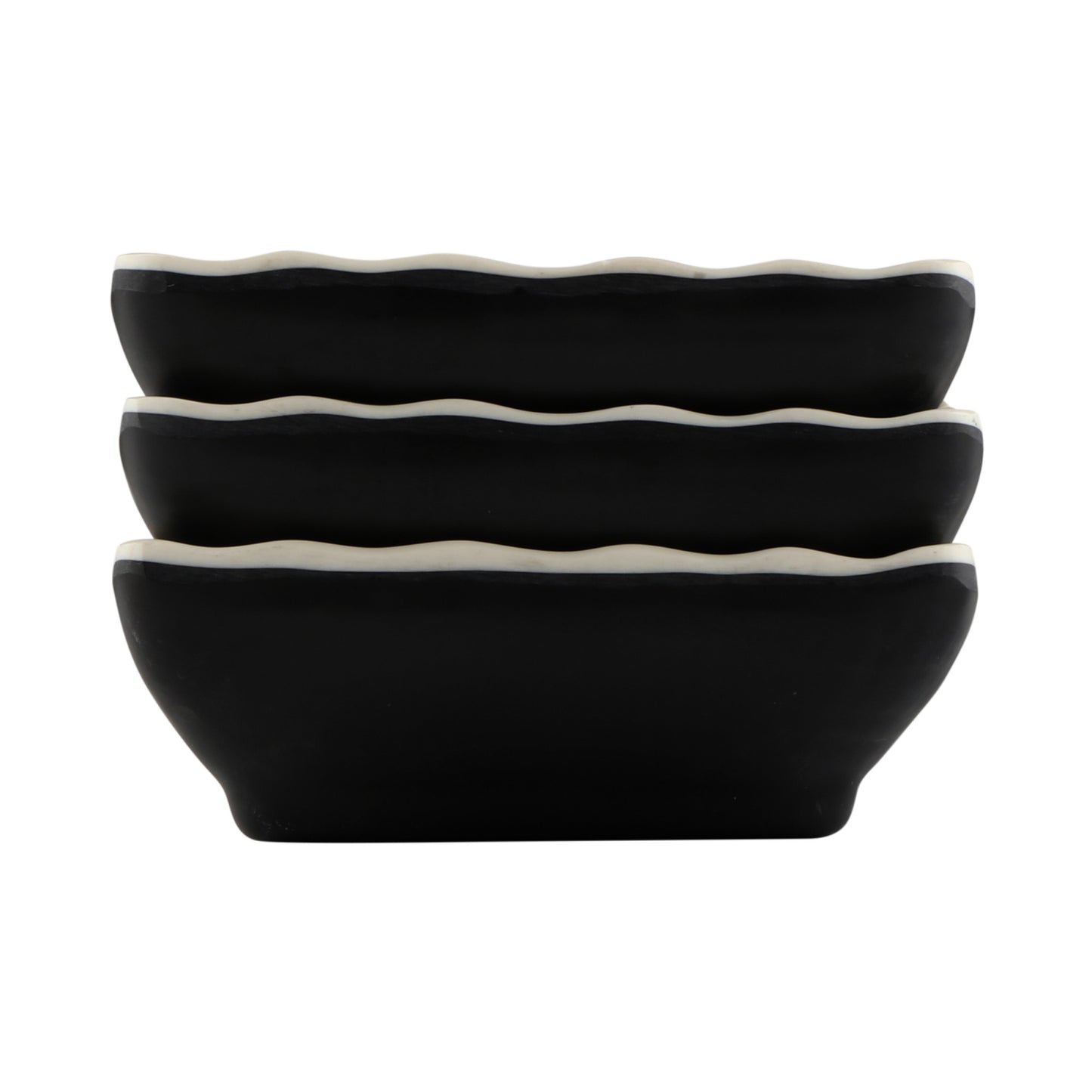 Melamine Two-Tone Sauce Dish - Ebony Outside, Sand Inside