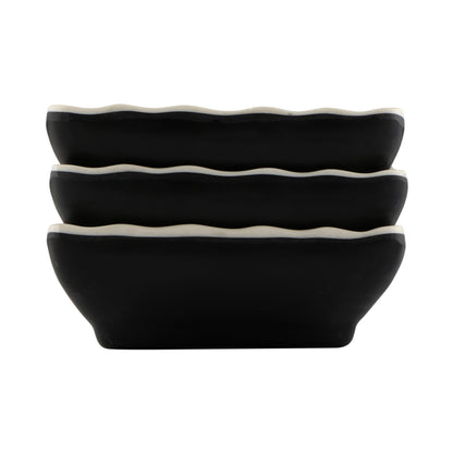 Melamine Two-Tone Sauce Dish - Ebony Outside, Sand Inside