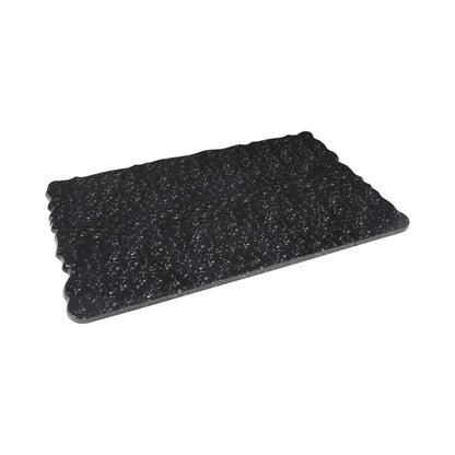 Melamine Rectangular Riser w/ One Straight Edge - Black Granite