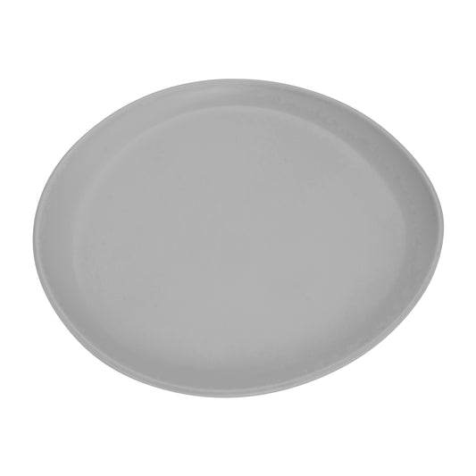 9.1" Light Gray, Melamine, Small Round Coupe Dinner Plate, G.E.T. Riverstone (12 Pack)