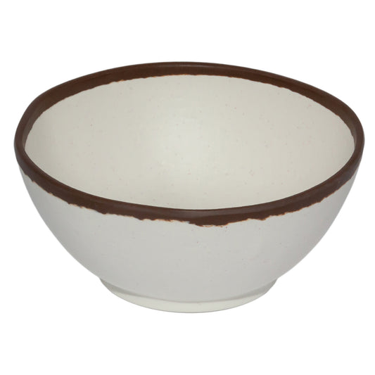 20 oz. Cream, Melamine, Round Entree Bowl, (28 oz. rim-full), 6.25" Top Dia., 2.75" H, G.E.T. Pottery Market Glazed (12 Pack)