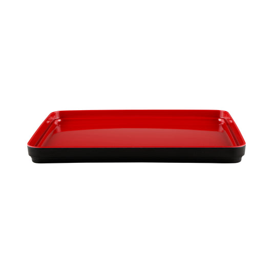 Melamine Two Tone Bento Box Lid - Black Outside, Red Inside