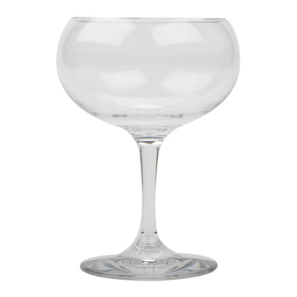 8 oz. Tritan, Clear, Coupe Cocktail Glass, ( 9.5 oz. rim-full), 3.13" Top Dia., 5.19" Tall, GET. Social Club (12 Pack)
