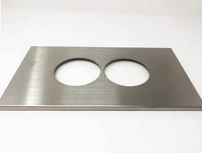 2 hole Stainless Steel 1/3 sized food pan cover