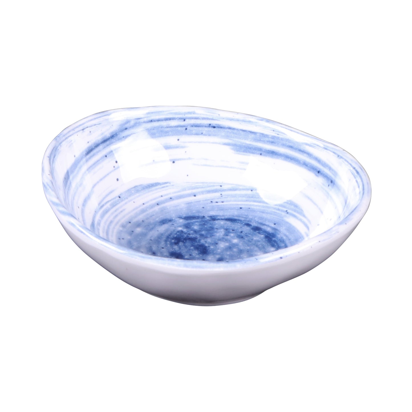 Melamine Oval Bowl - Navy Design