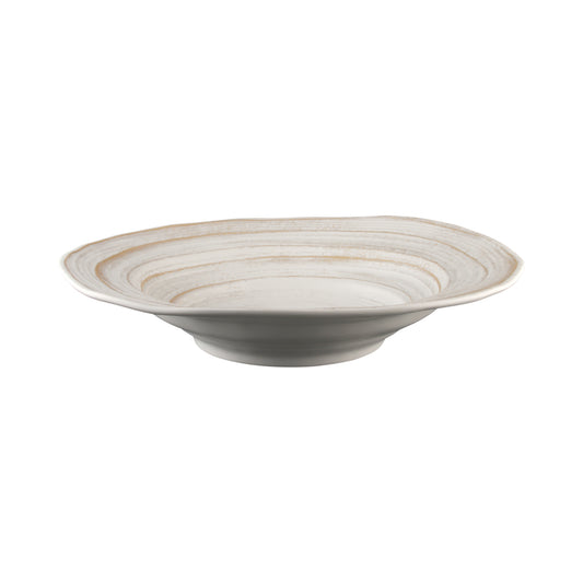 Melamine Irregular Round Serving Bowl - Off White Design