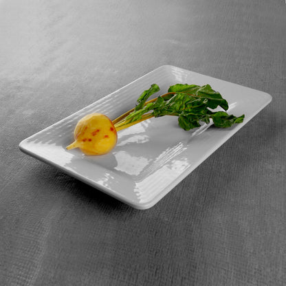 Melamine Rectangular Pebble Tray - White