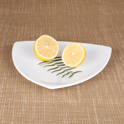 Melamine Triangle Plate - White