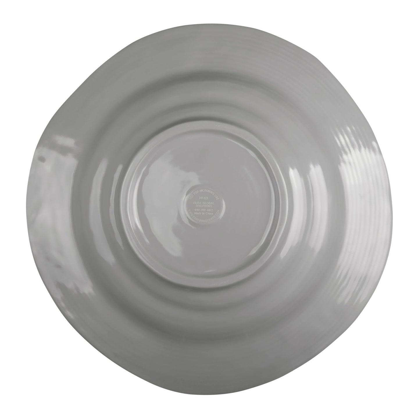 Melamine Irregular Round Serving Bowl - Gray