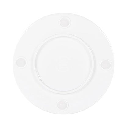 Melamine Round Flat Plate (Fits M5P Pedestal) - White