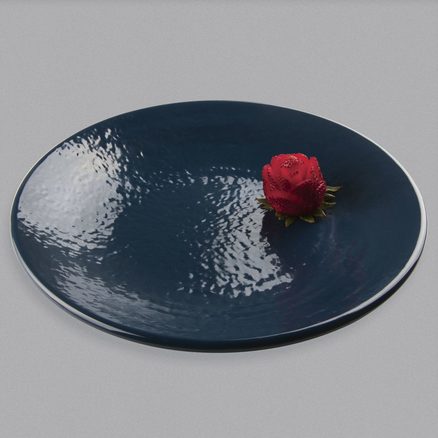 Melamine Round Pebble Plate - Lapis