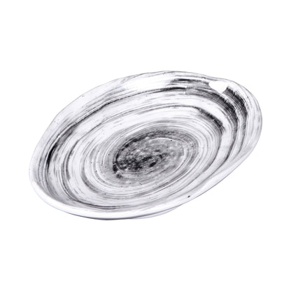 Melamine Deep Oval Plate - Black Design