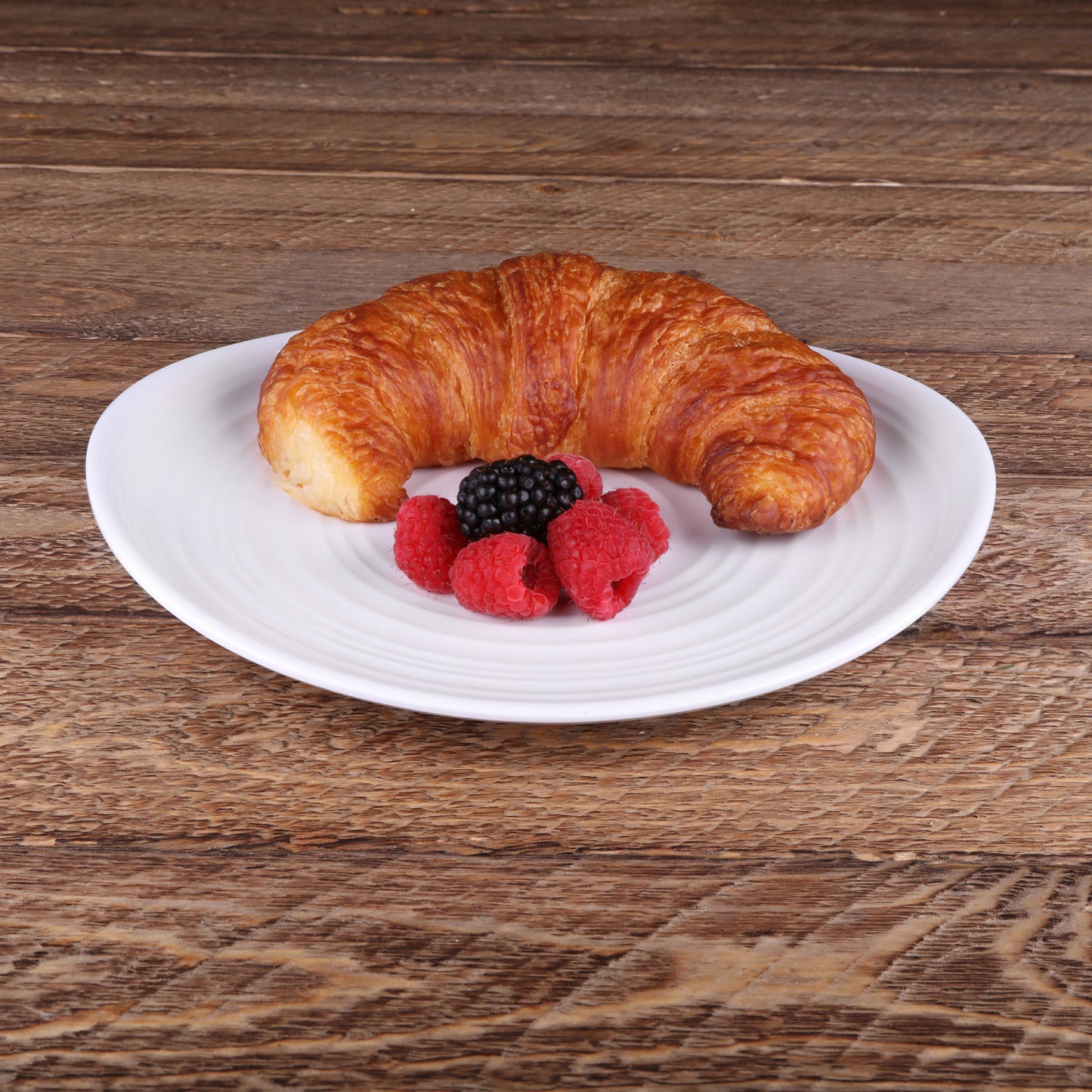 Melamine Round Swirl Plate - White