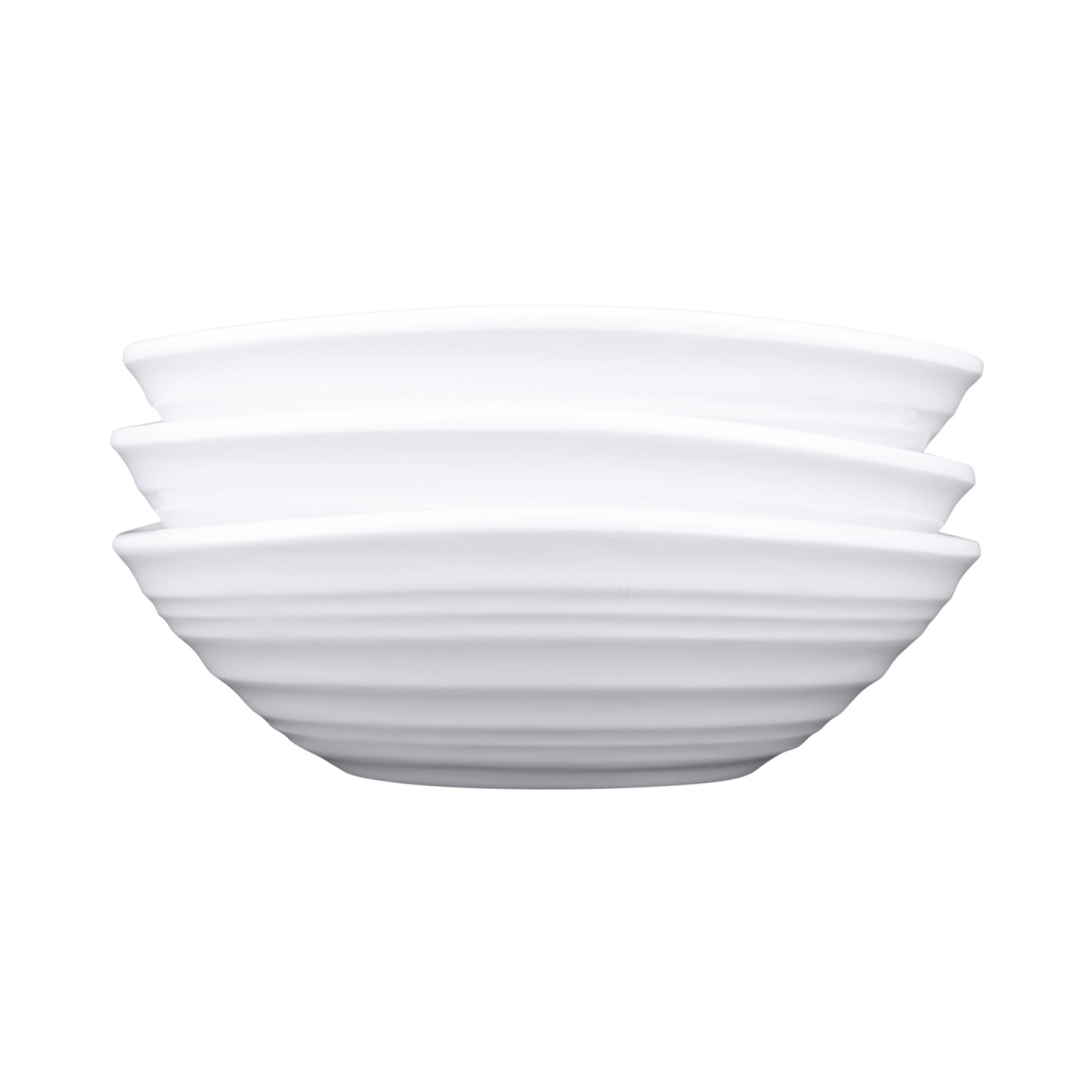 Melamine Oblong Swirl Bowl - White