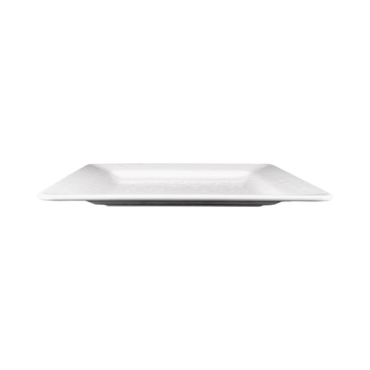 Melamine Square Pebble Plate - White