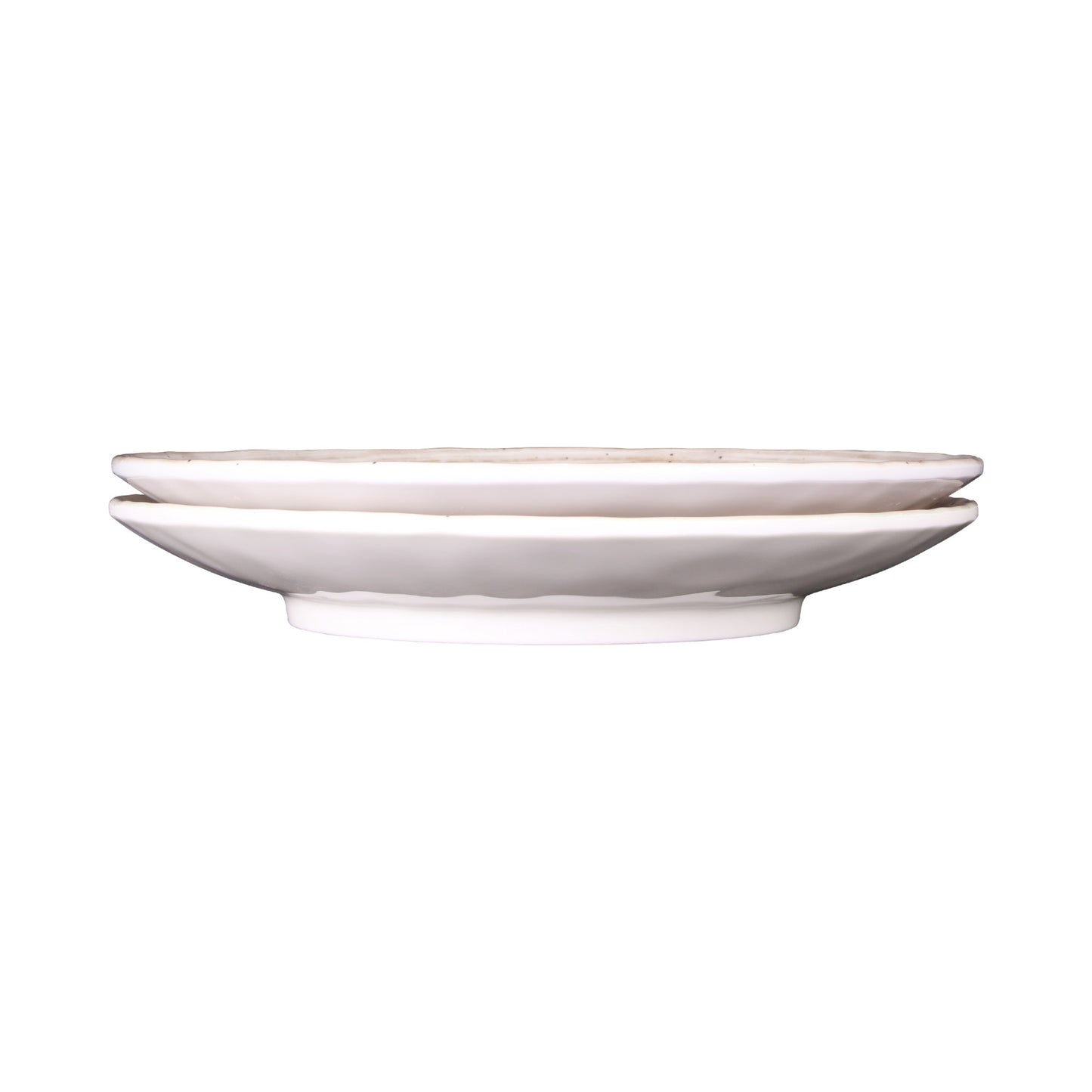 Melamine Round Plate - Taupe Design