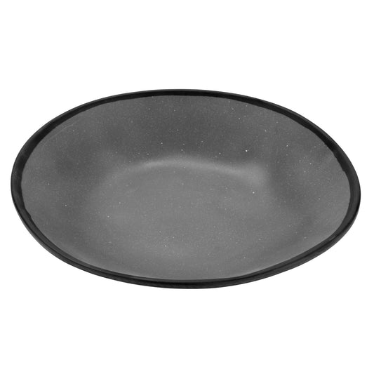 1.3 qt. Speckled Gray, Melamine, Large Salad/Pasta Bowl, (1.4 qt. rim-full), 10" Top Dia., 1.75" Deep, G.E.T. Pottery Market Matte (12 Pack)