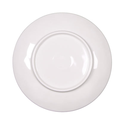 Melamine Round Plate - Taupe Design