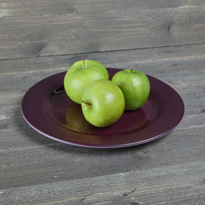 Melamine Round Plate - Purple Glaze
