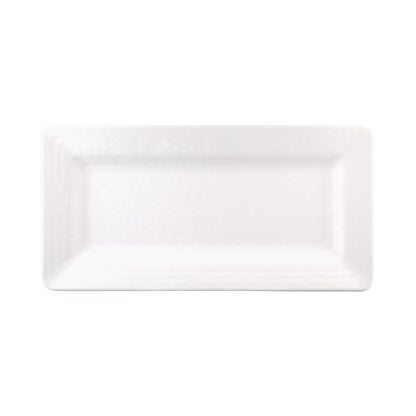 Melamine Rectangular Pebble Tray - White