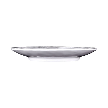 Melamine Round Plate - Black Design