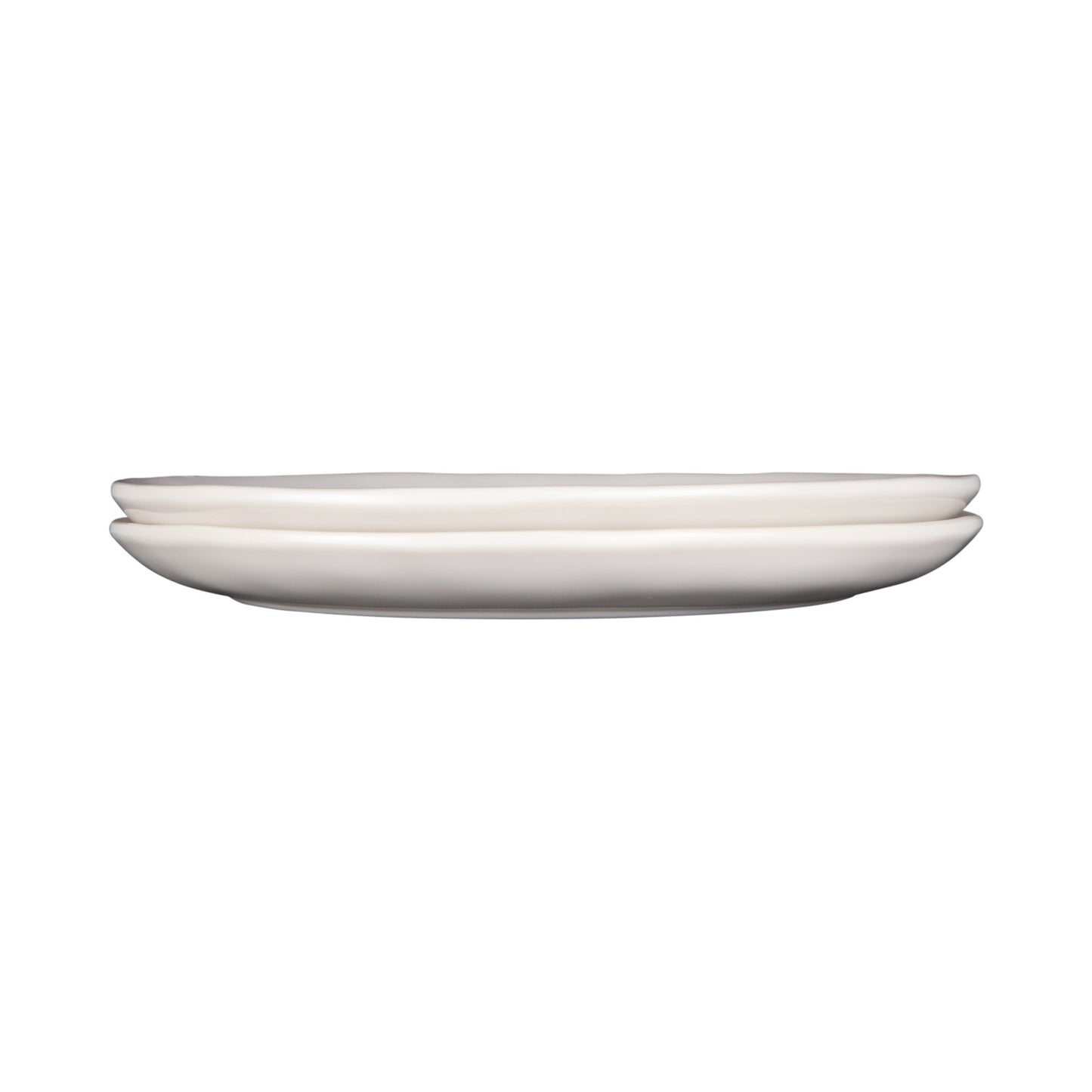 Melamine Round Plate - Cream Glaze