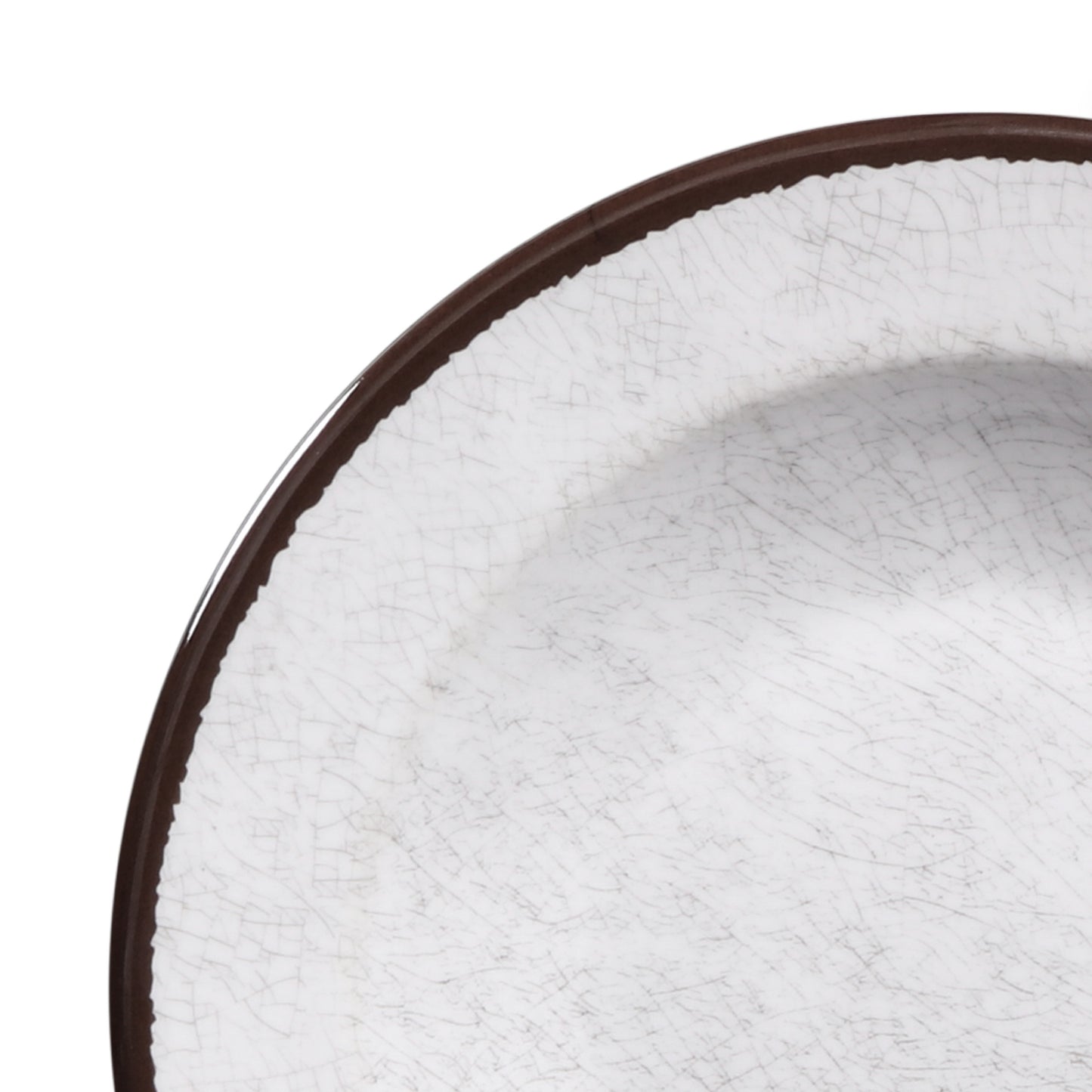 Melamine Round Crackle Pasta/Soup Bowl - White