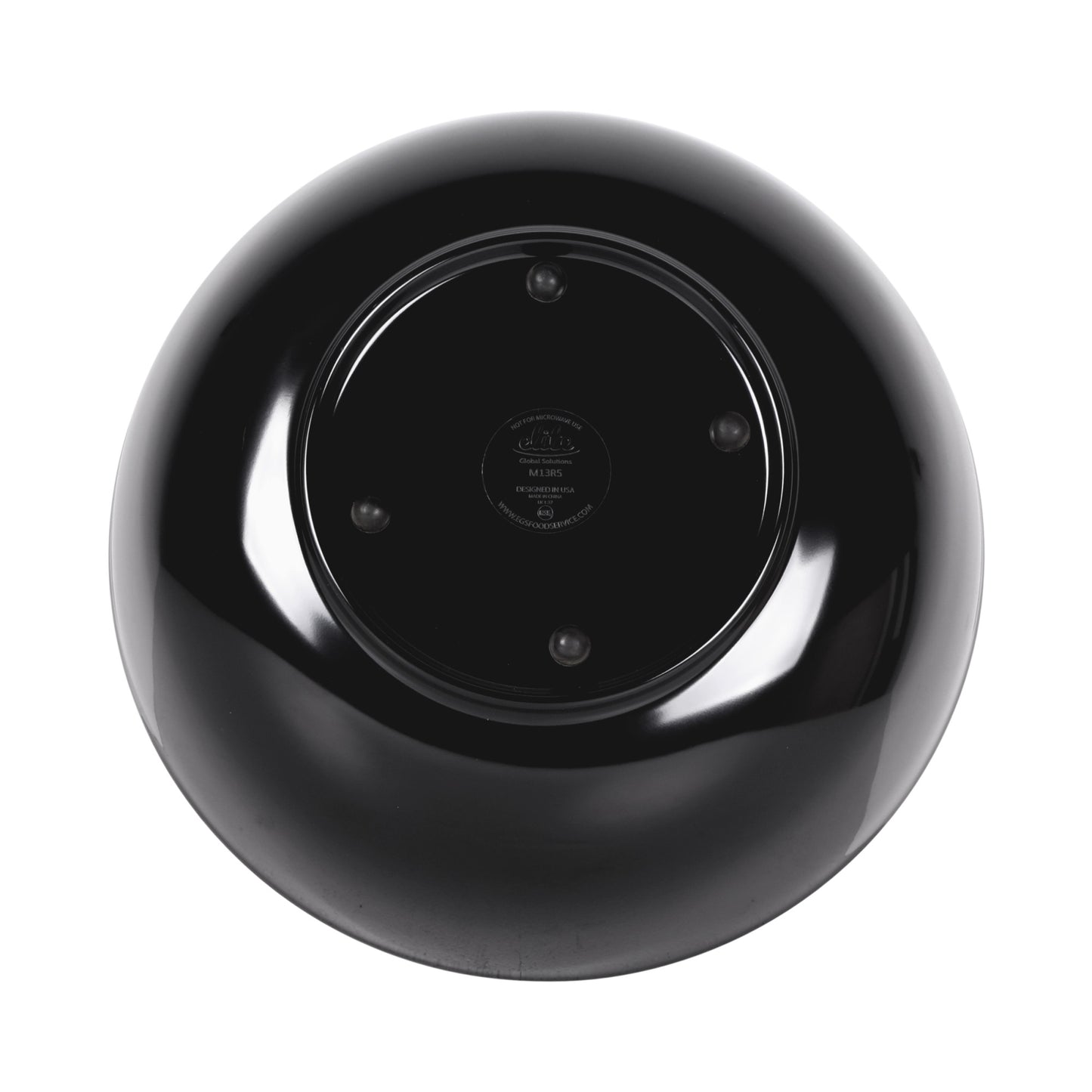 Melamine Medium Round Bowl - Black