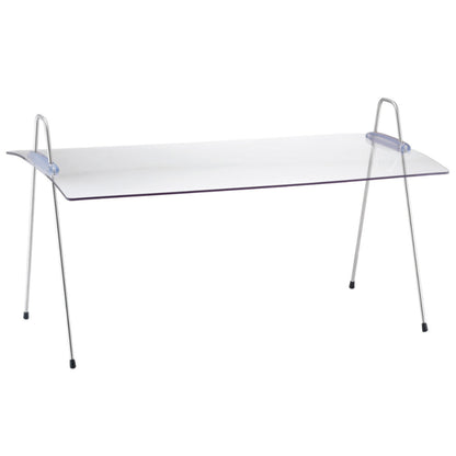 Acrylic Rectangular Sneeze Guard, Portable and Adjustable Incline for a 25" Display. Includes Wire Legs. 25.6" x 16.5", 15.4" tall. FRILICH EB702E ELEGANCE (Fits ETO000E001 Bread Board, EFC000E019 Cold Food Display Set)