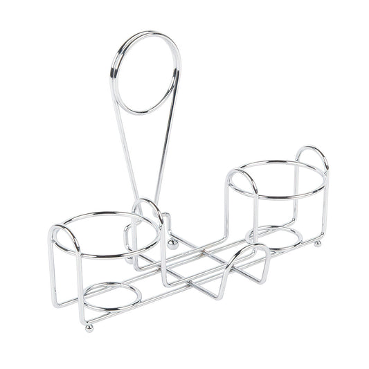 Metal Two Compartment Condiment Caddy