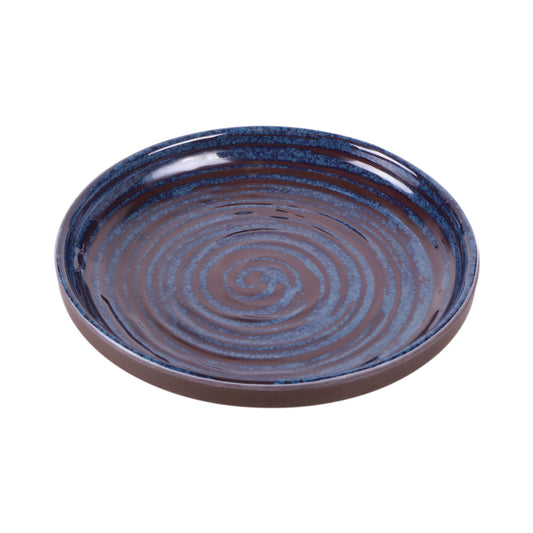 Melamine Round Coupe Plate - Stardust Blue