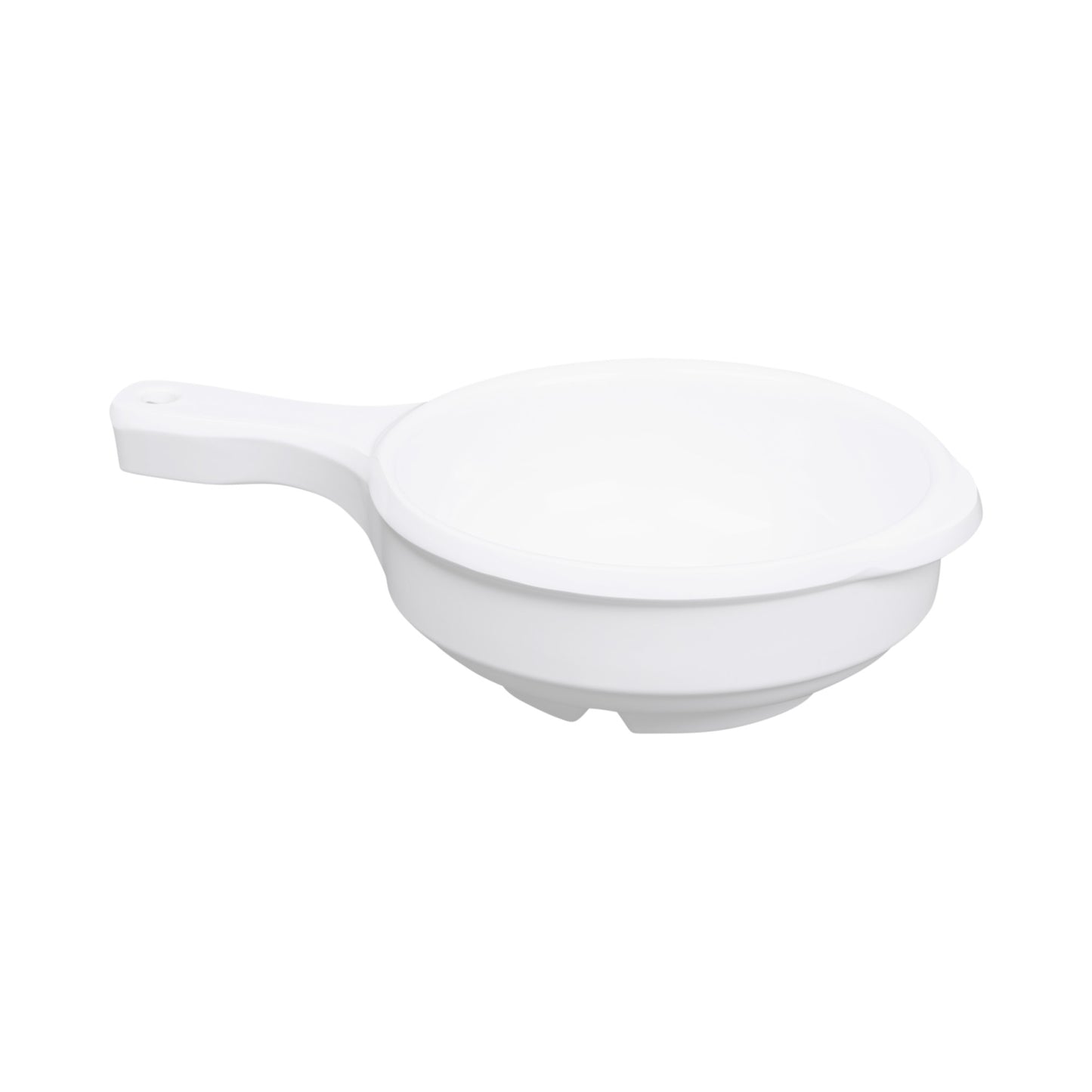 Melamine Bowl w/ Handle - White