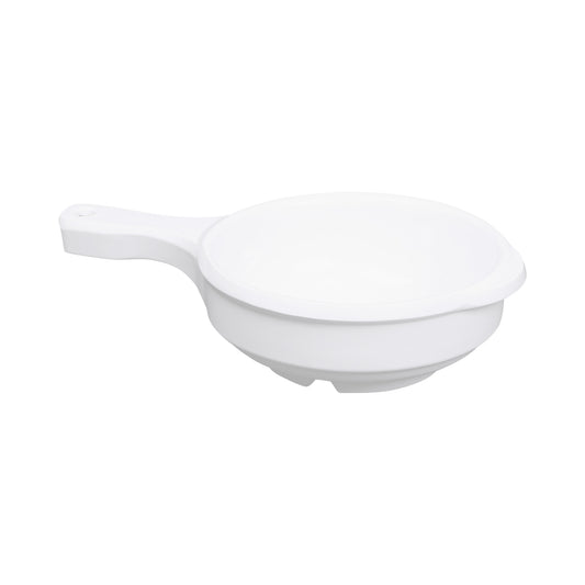 Melamine Bowl w/ Handle - White