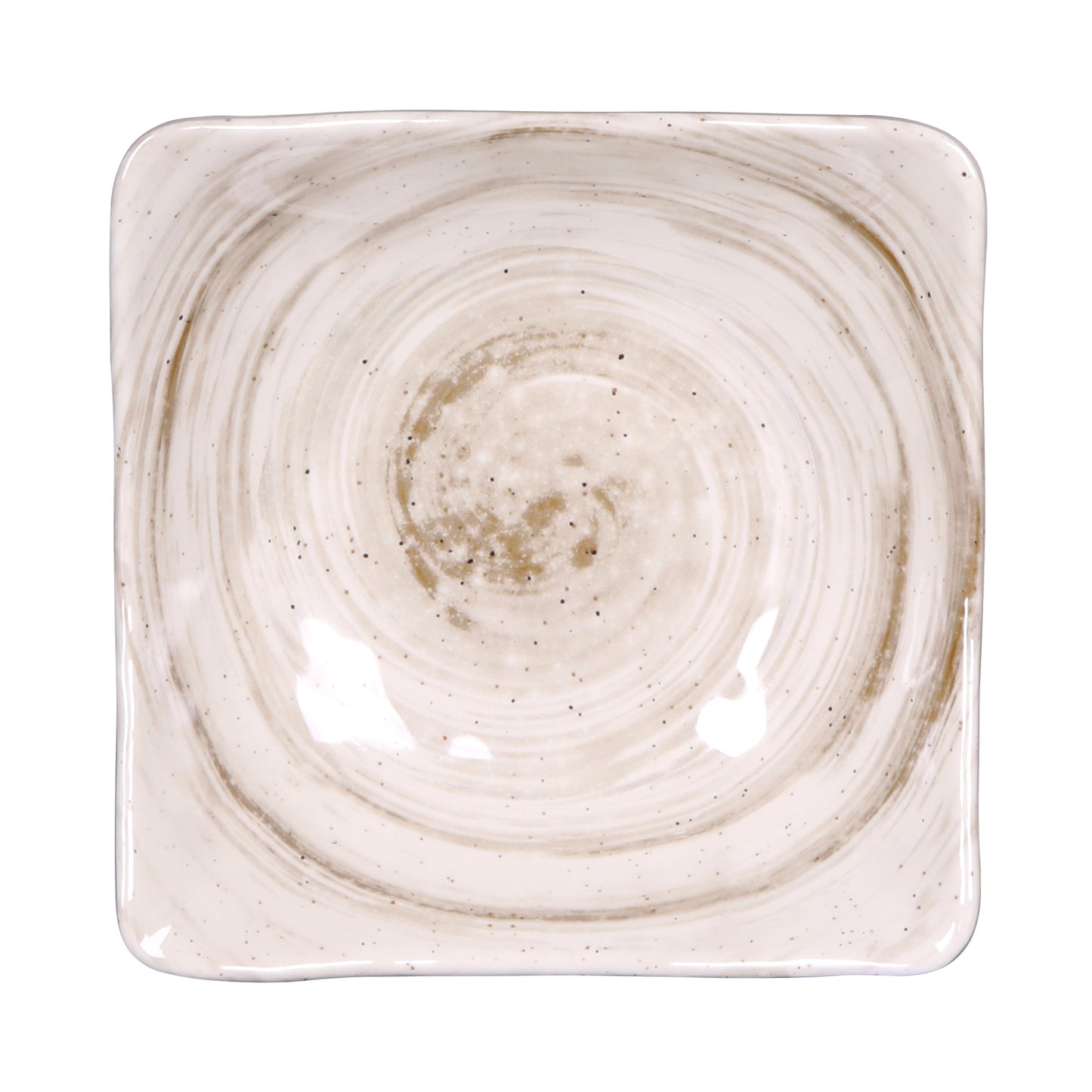 Melamine Square Bowl - Taupe Design