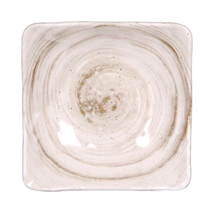 Melamine Square Bowl - Taupe Design