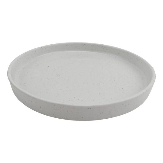 12" infuse stone natural black melamine plate with edge rim (large), 12"L x 12"W x 1.6"H, GET, cheforward